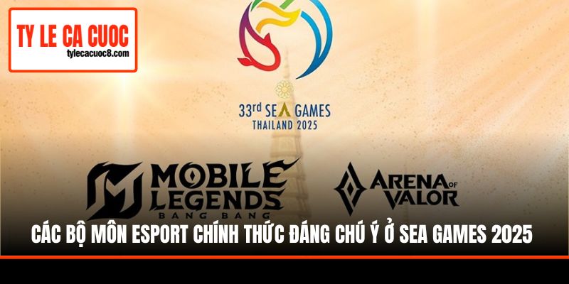 Các bộ môn Esport chính thức đáng chú ý ở Sea Games 2025