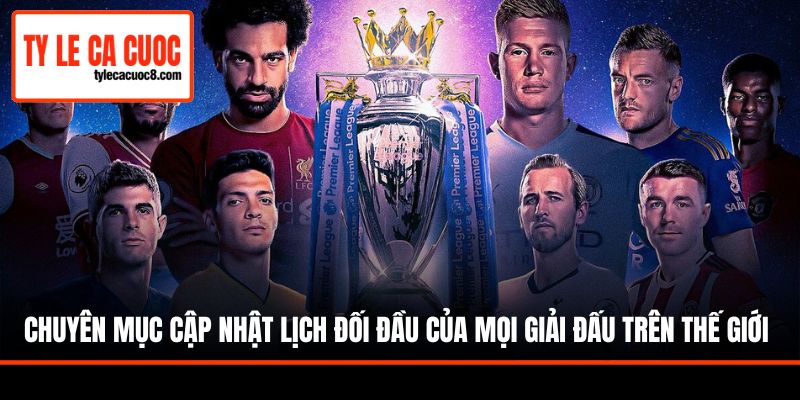 Chuyên mục cập nhật lịch đối đầu của mọi giải đấu trên thế giới