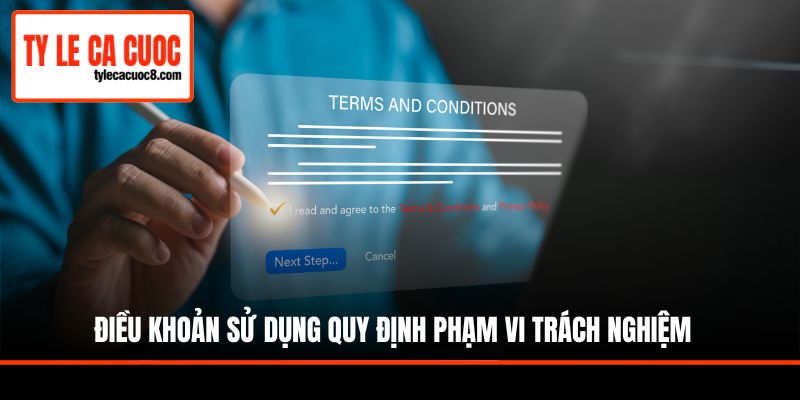 Điều khoản sử dụng quy định phạm vi trách nghiệm 